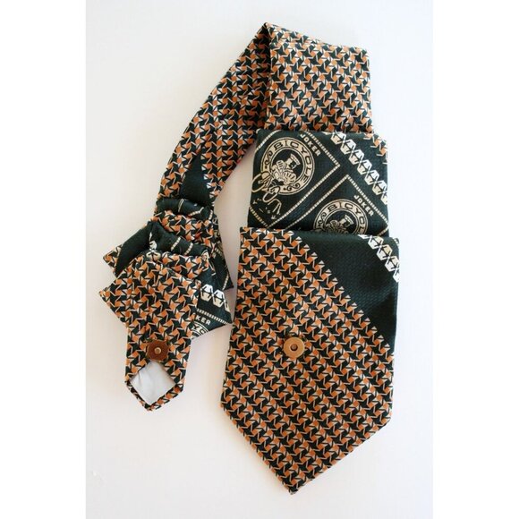 Men's Green Ascot Tie - Vintage Ascot Scarf. - Picture 6 of 8